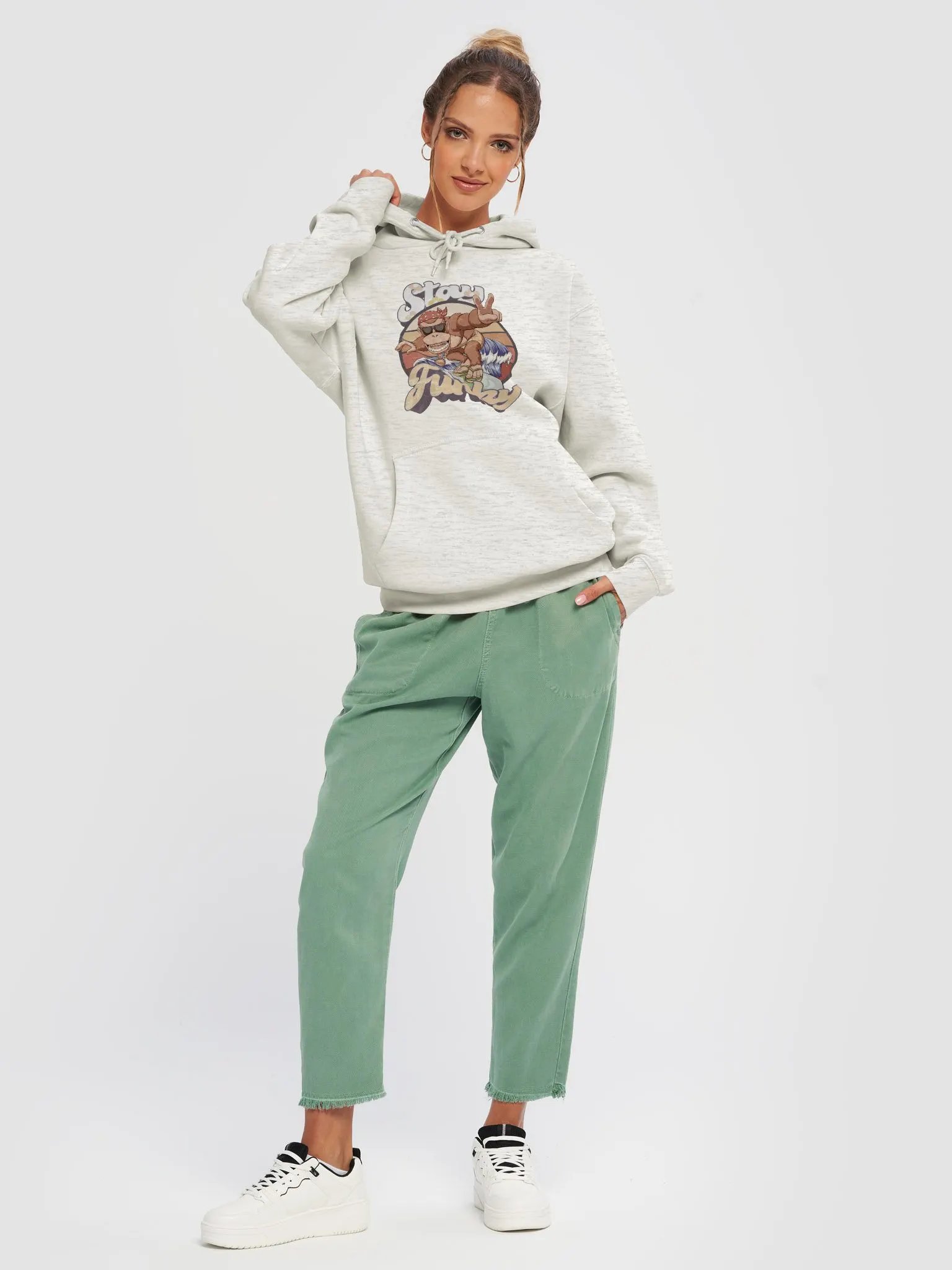 Funky Monkey Hoodie (Black, Navy, Oatmeal) product image (12)