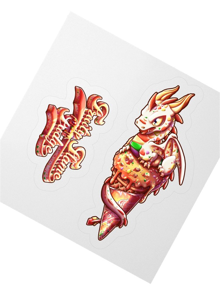 Dragon Ice Cream - Fruity Flame Fudge - sticker product image (5)