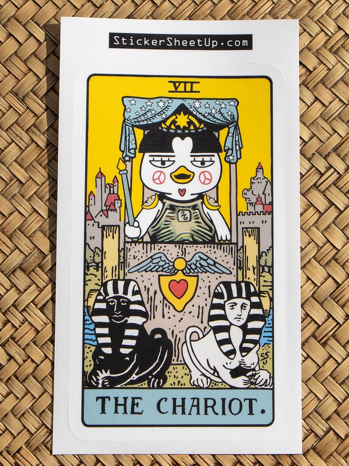 The Chariot Tarot Card Sticker / Spicy Noods Edition product image (1)