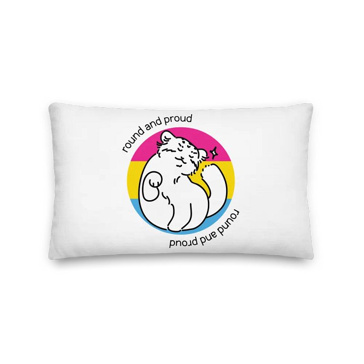 Round and Proud Manul Pansexual Version - Pillow product image (2)
