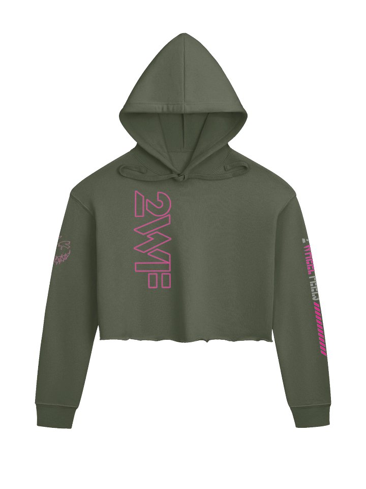 Neon Pink NewJeans Crop Hoodie product image (1)