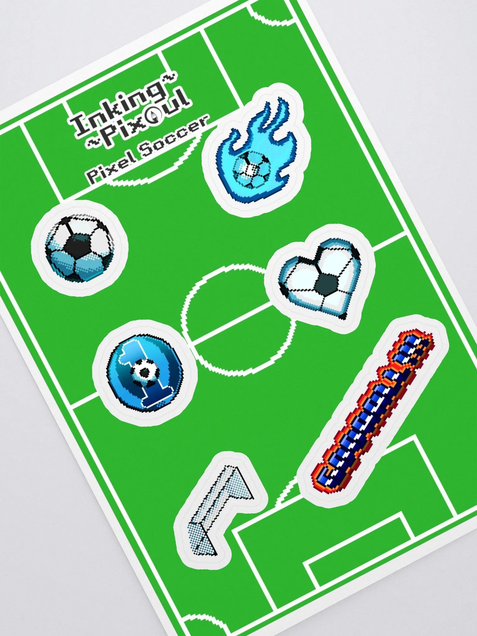 Pixel Soccer Sticker Sheet product image (1)