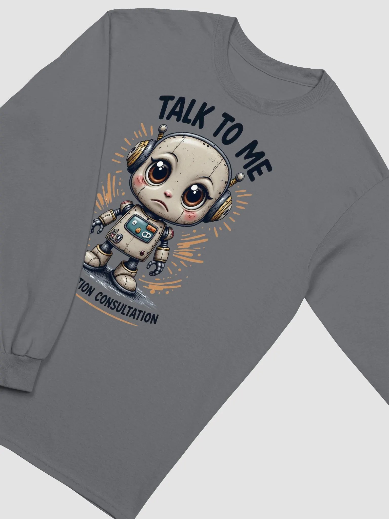 Sad Lonely Robot Long Sleeve Tee product image (28)