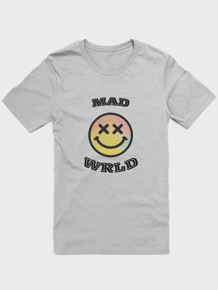 MAD WORLD Smiley T-Shirt – Edgy Graphic Tee, Retro Vibe, Unique Streetwear Design product image (3)