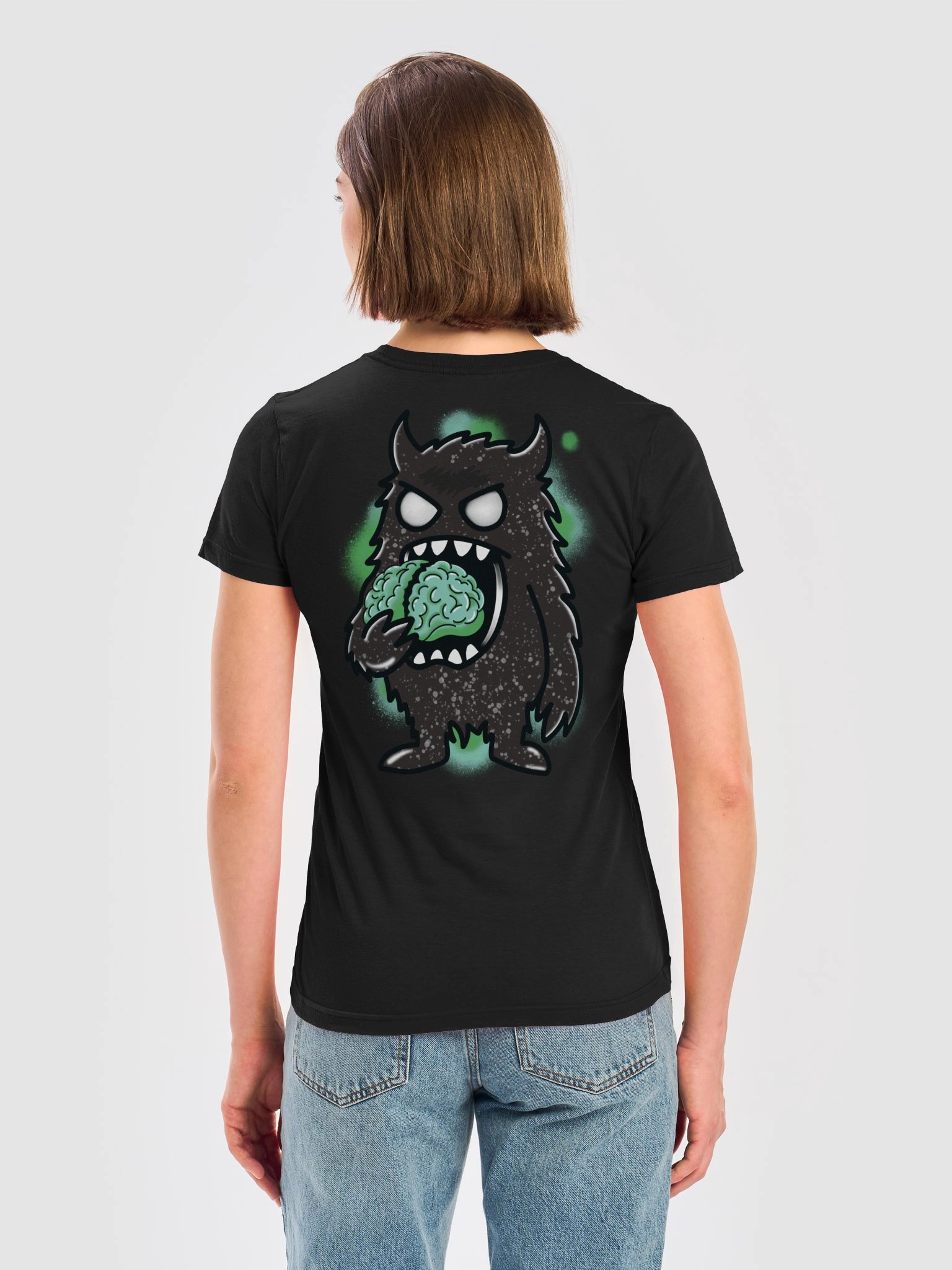 Monster Brains Back Print Women's Tee product image (3)