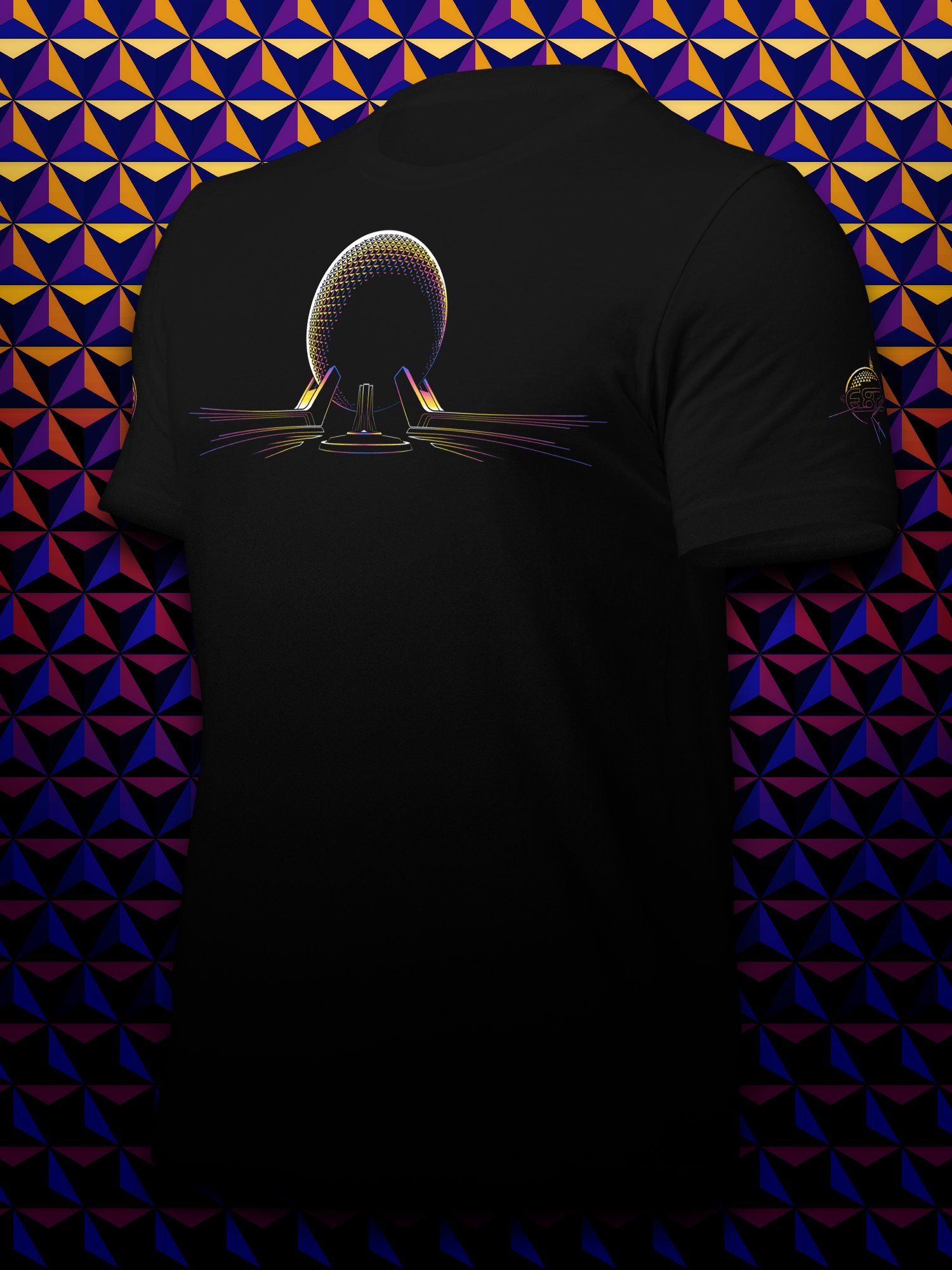 SPACESHIP EARTH Line Art Unisex T-shirt product image (3)