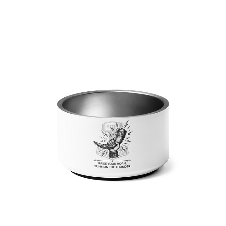 "Raise Your Horn, Summon the Thunder" – Premium Pet Bowl product image (1)