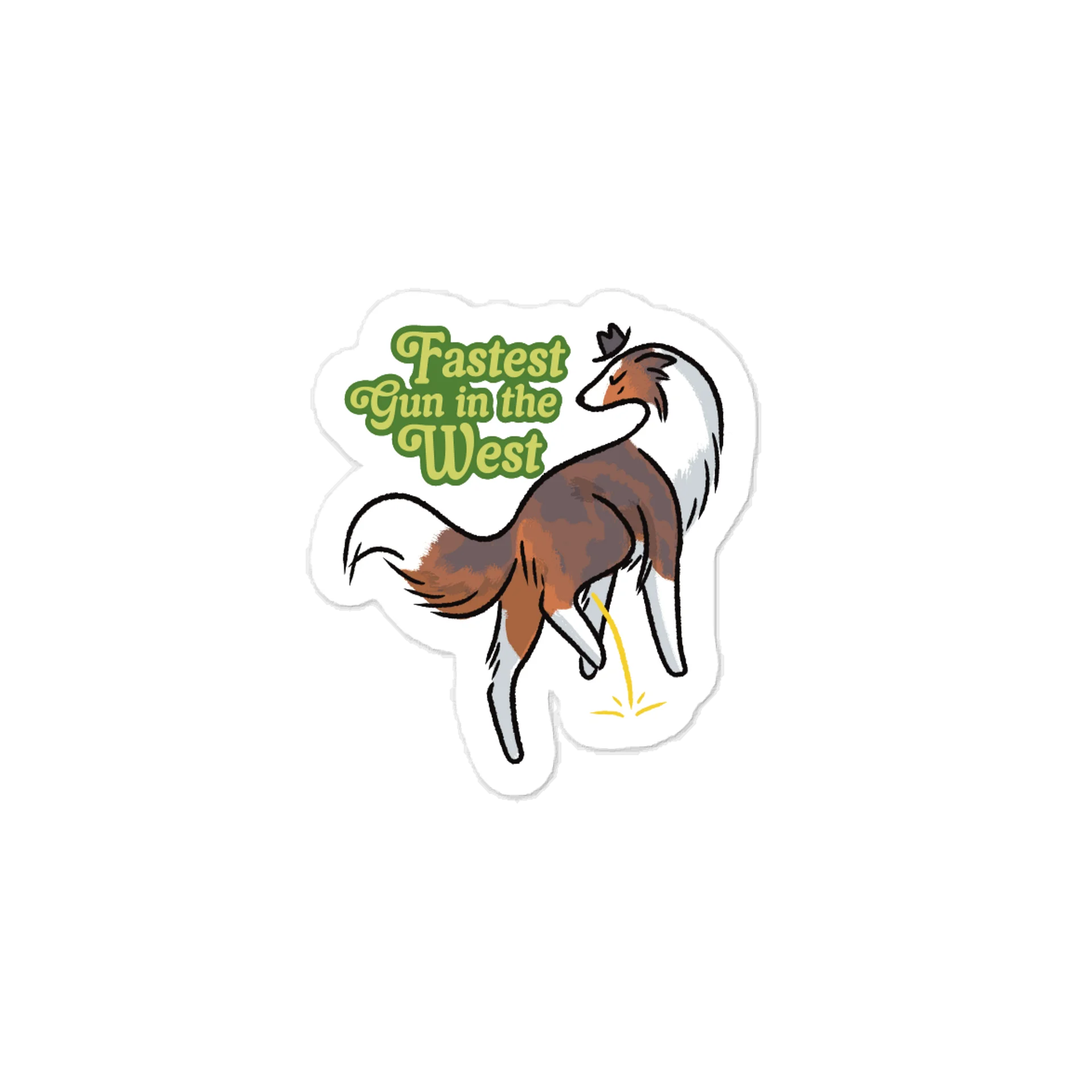 Fastest Gun in the West - Irish Marked Brindle - Kiss-Cut Vinyl Sticker product image (1)