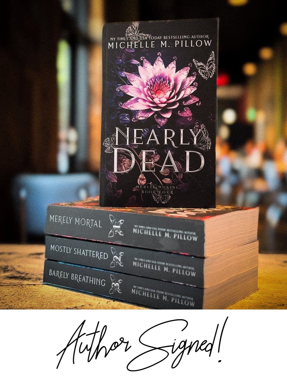 SIGNED: Complete Merely Mortal Series Paperback 4 Book Bundle product image (4)