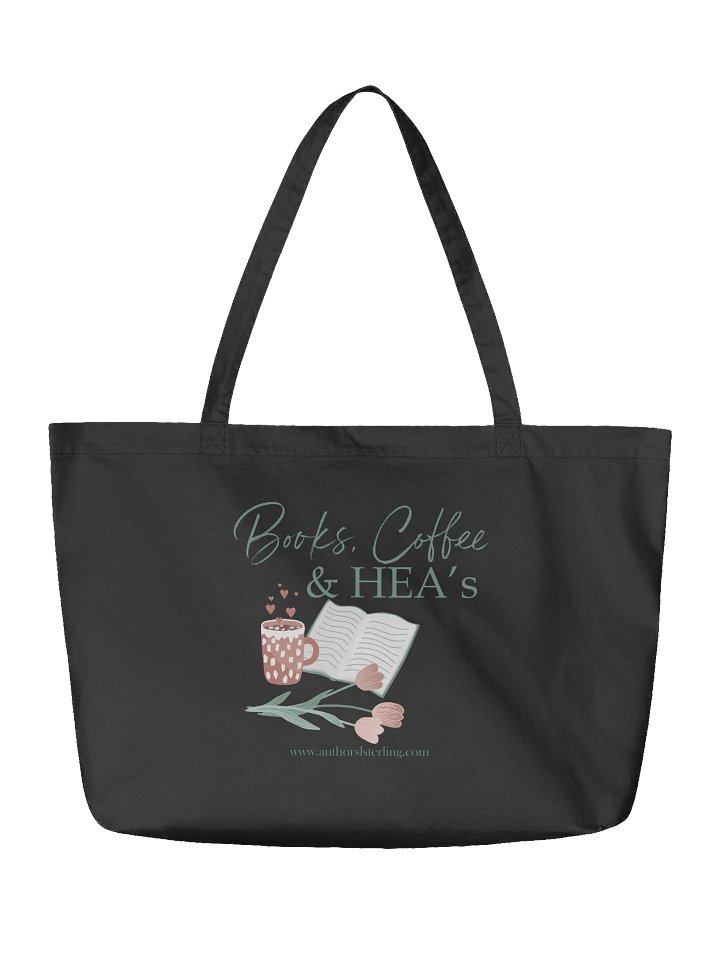 Books & Coffee Organic Tote Bag product image (3)