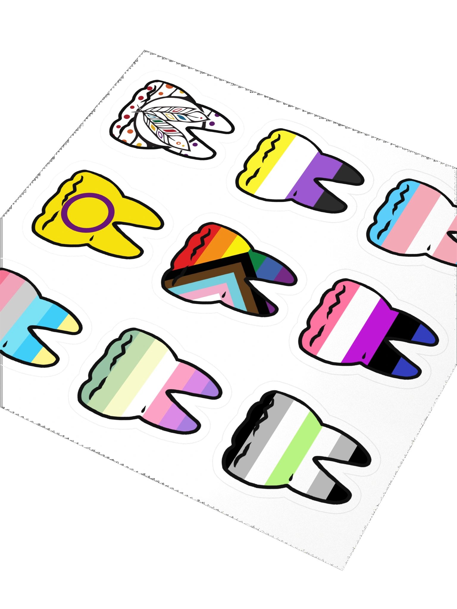 Gender Pride Flag Teeth Stickers product image (3)