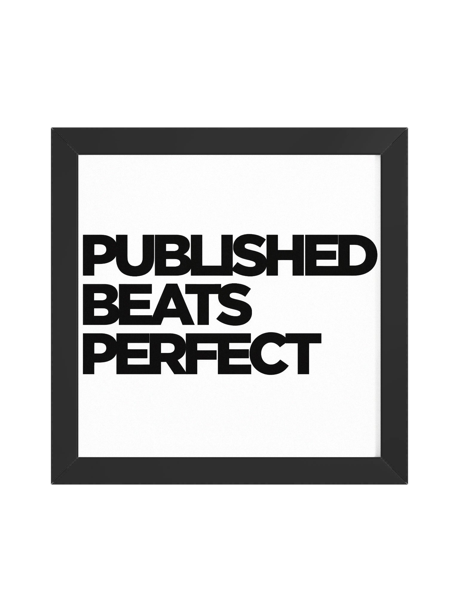 "Published Beats Perfect" Framed Poster — KDCC product image (1)