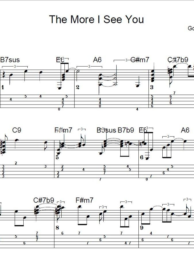 The more I see you - Guitar sheet music product image (1)