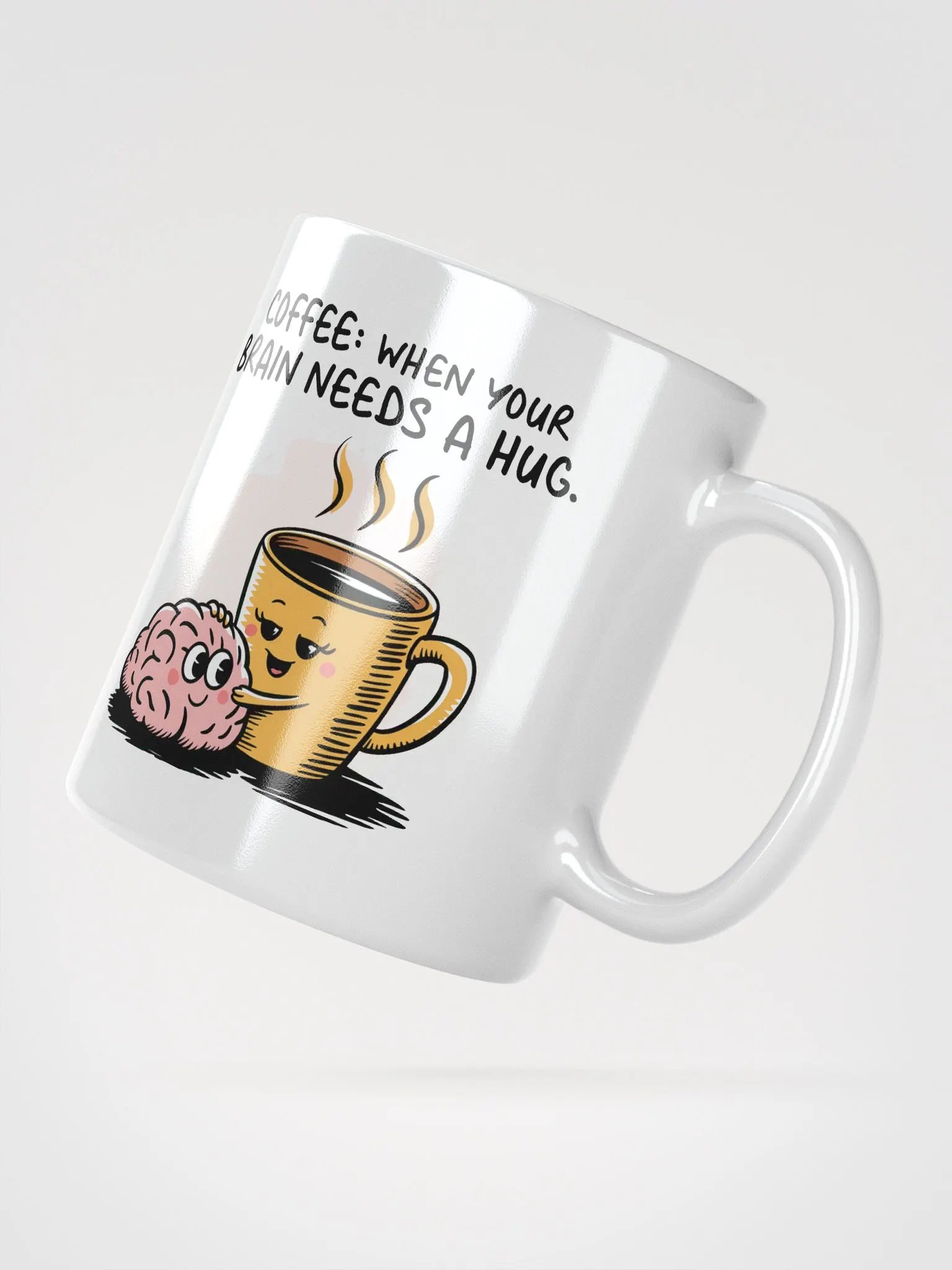Mindful Sips White Glossy Mug product image (3)