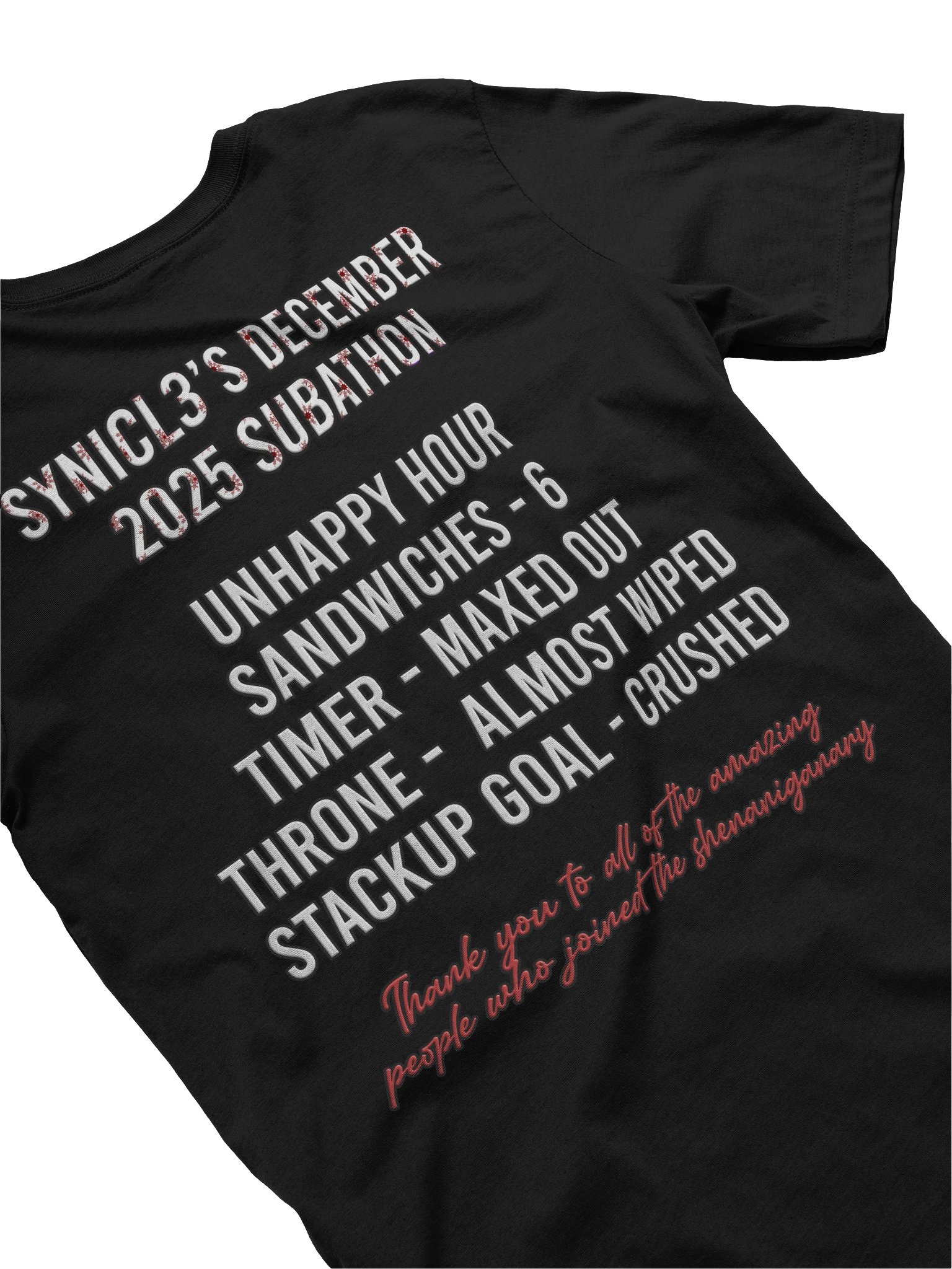 Dec 2025 Subathon - Stats Tee product image (28)