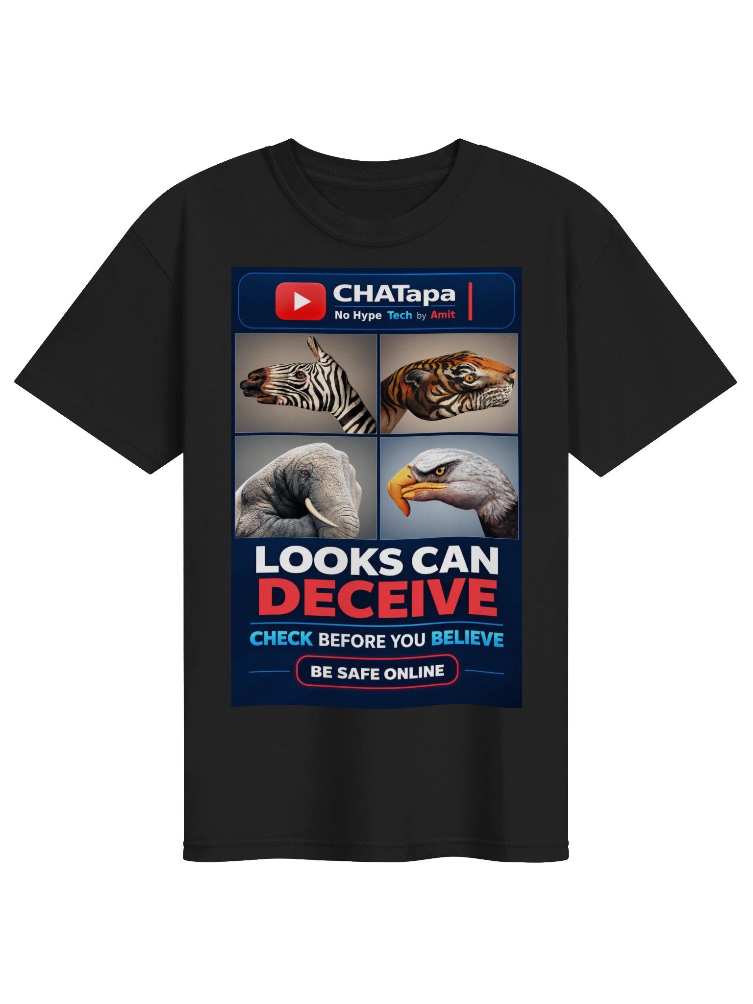 CHATapa “Looks Can Deceive” Safety Tee product image (3)