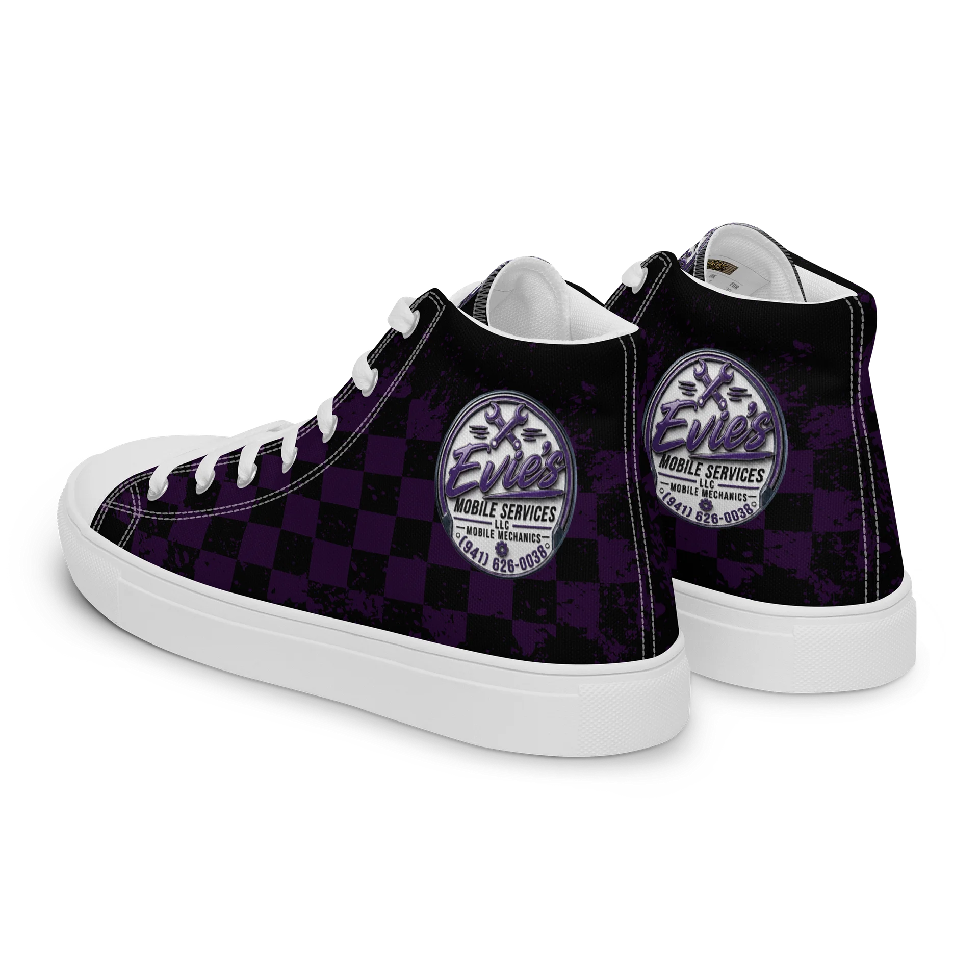 Evie’s Mobile Services Logo High Tops product image (5)