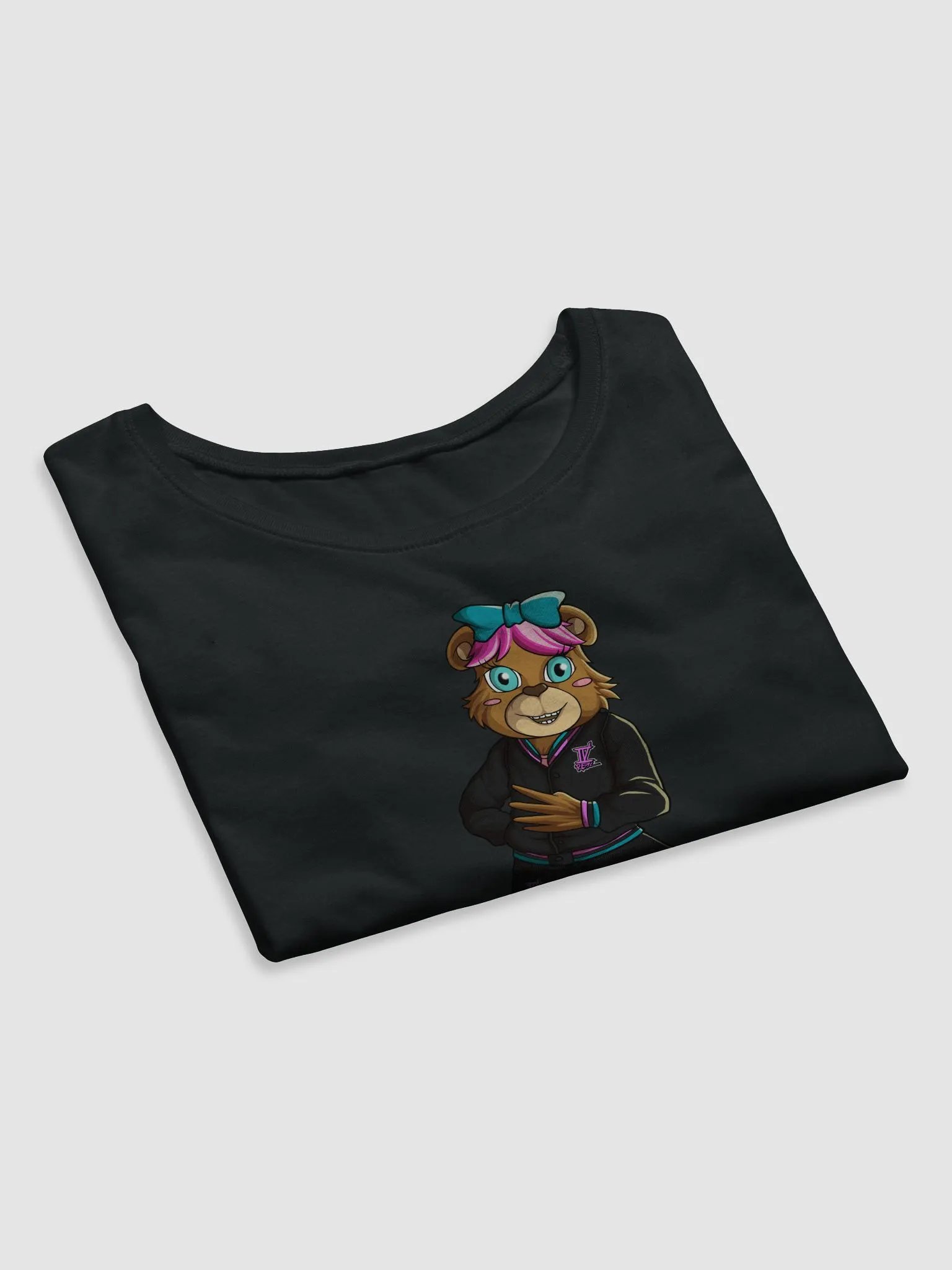 Standing Girl Bear Bella+Canvas Women's Crop Tee product image (4)