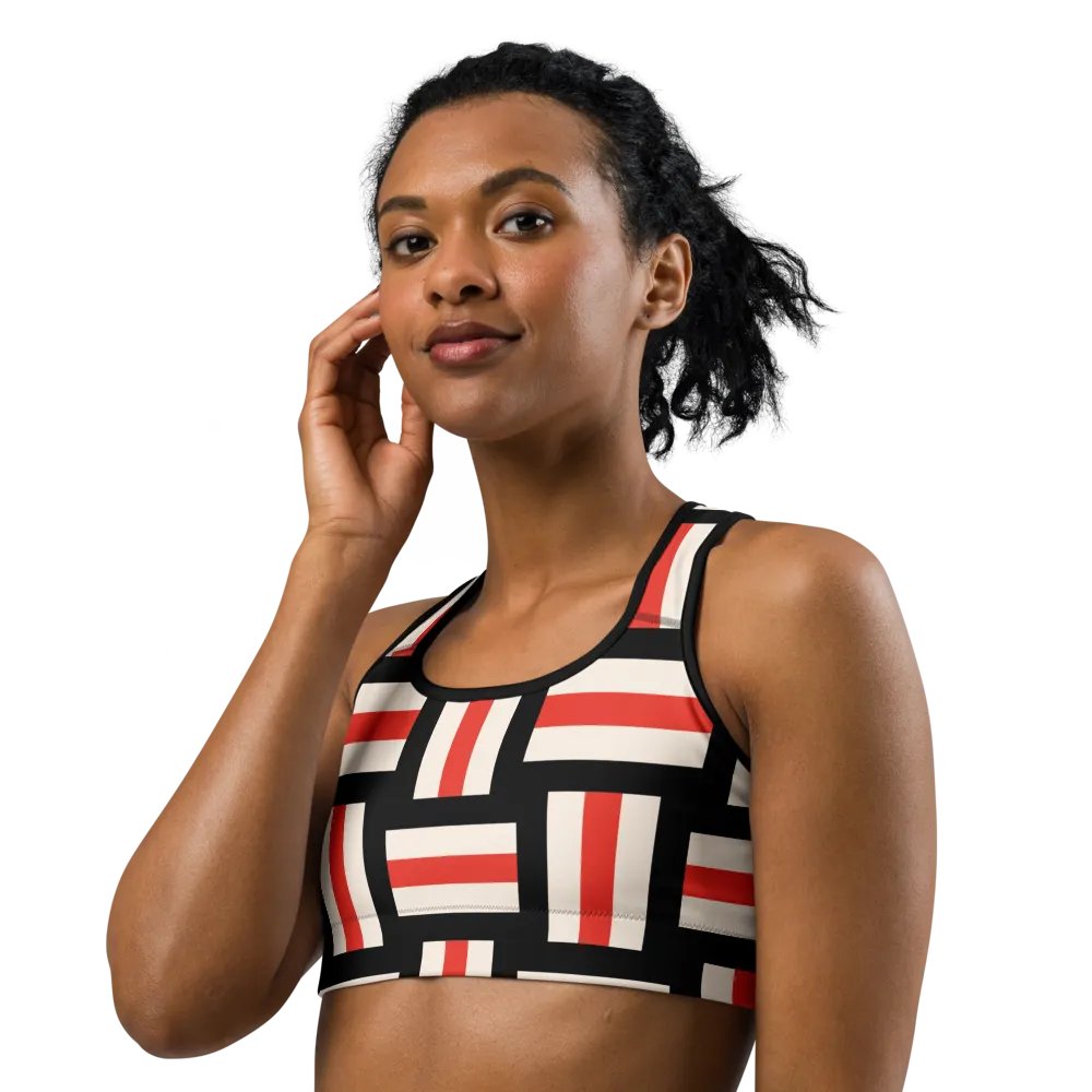 PowerFit Compression Sports Bra - Bold Geometric Design product image (2)