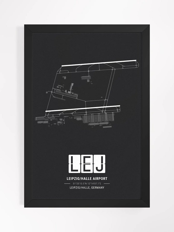 Framed Airport LEJ Premium Map On Matt Paper product image (1)