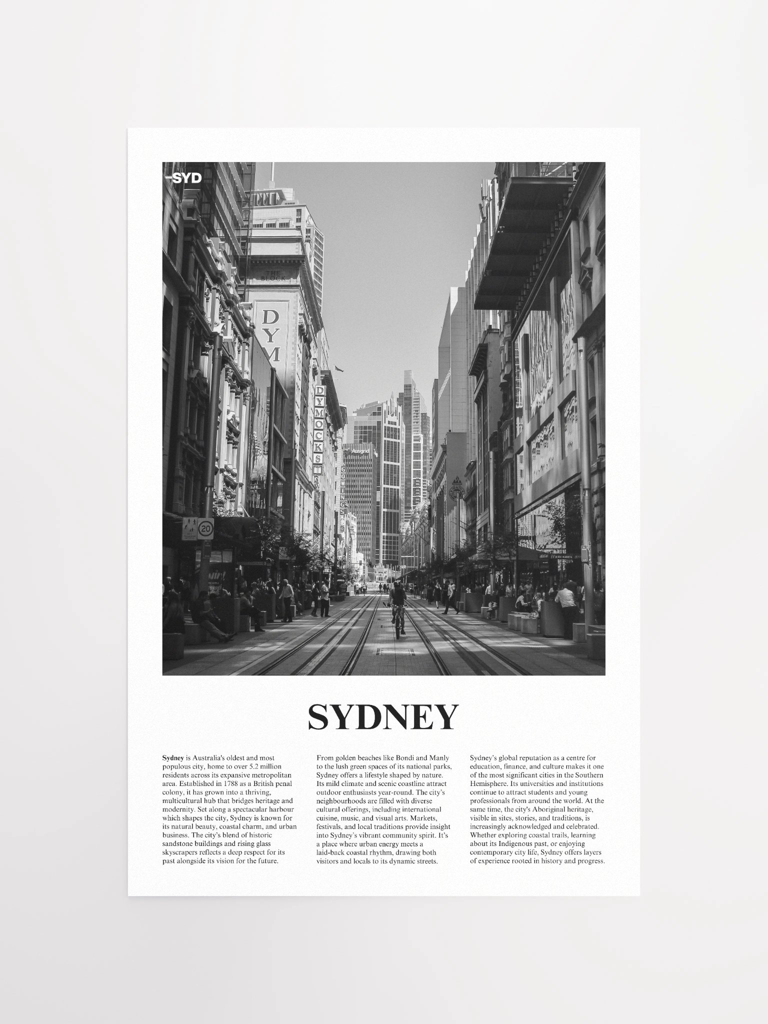 Sydney 03 Newspaper Poster product image (12)
