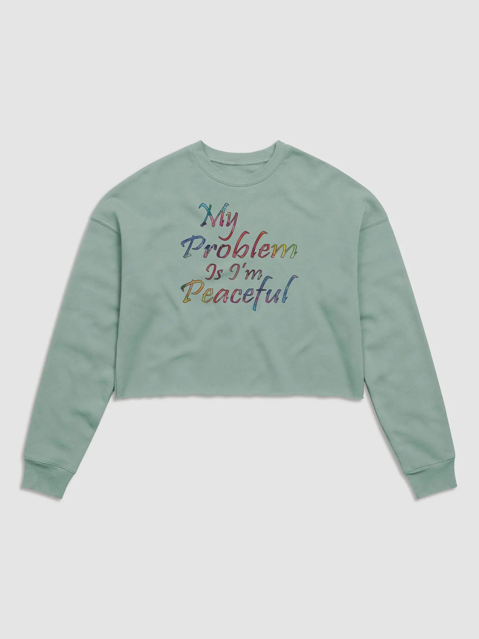My Problem Is I'm Peaceful - Bella+Canvas Women's Fleece Crop Sweatshirt product image (2)