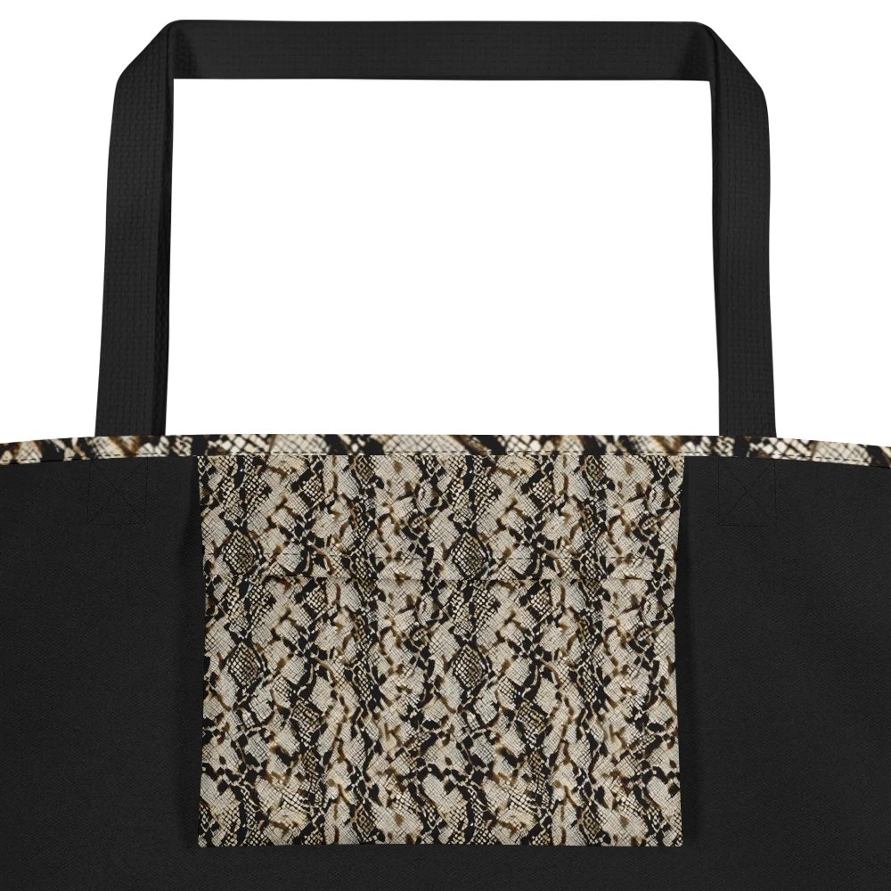Beige Snake Pattern Tote Bag product image (2)