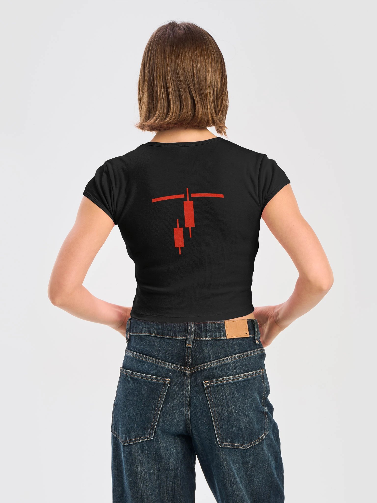 LA Apparel Womens Ribbed Baby Tee Crop Top product image (4)