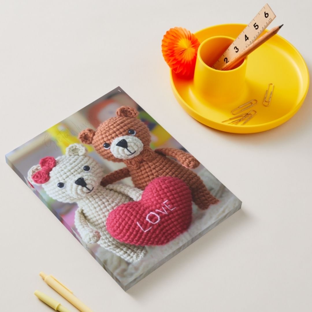 Ositos de San Valentín con corazón - Patrón de ganchillo amigurumi product image (2)
