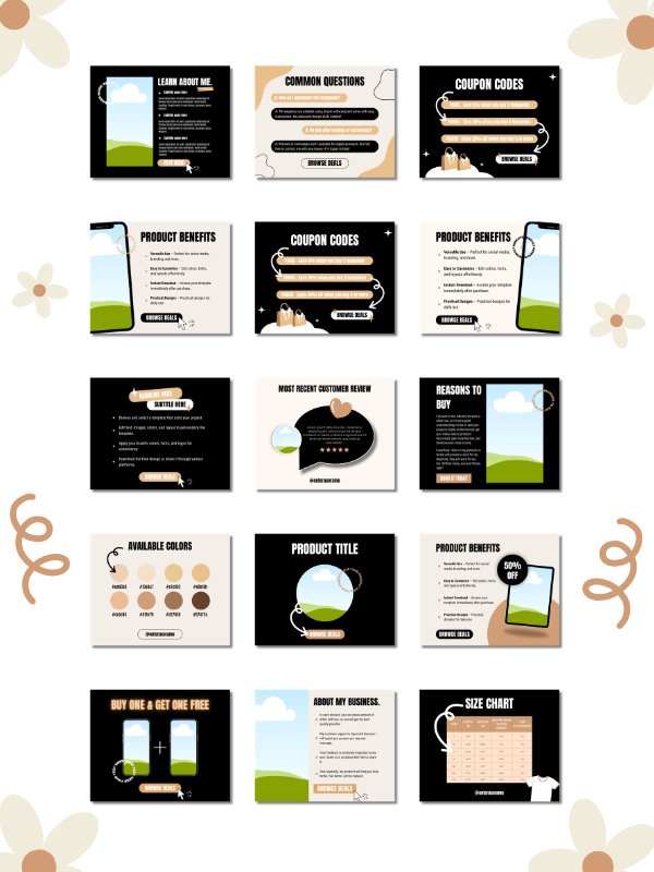 Cute Etsy MRR/PLR Canva Listing Mockups product image (3)