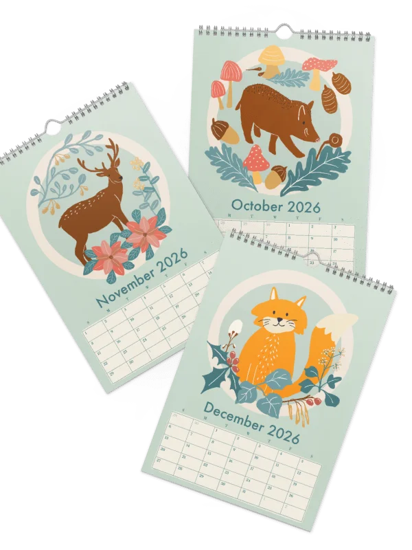 Swiss Wildlife 2026 Wall Calendar – Nature-Inspired Animal Art for Kids, Families & Nature Lovers product image (9)