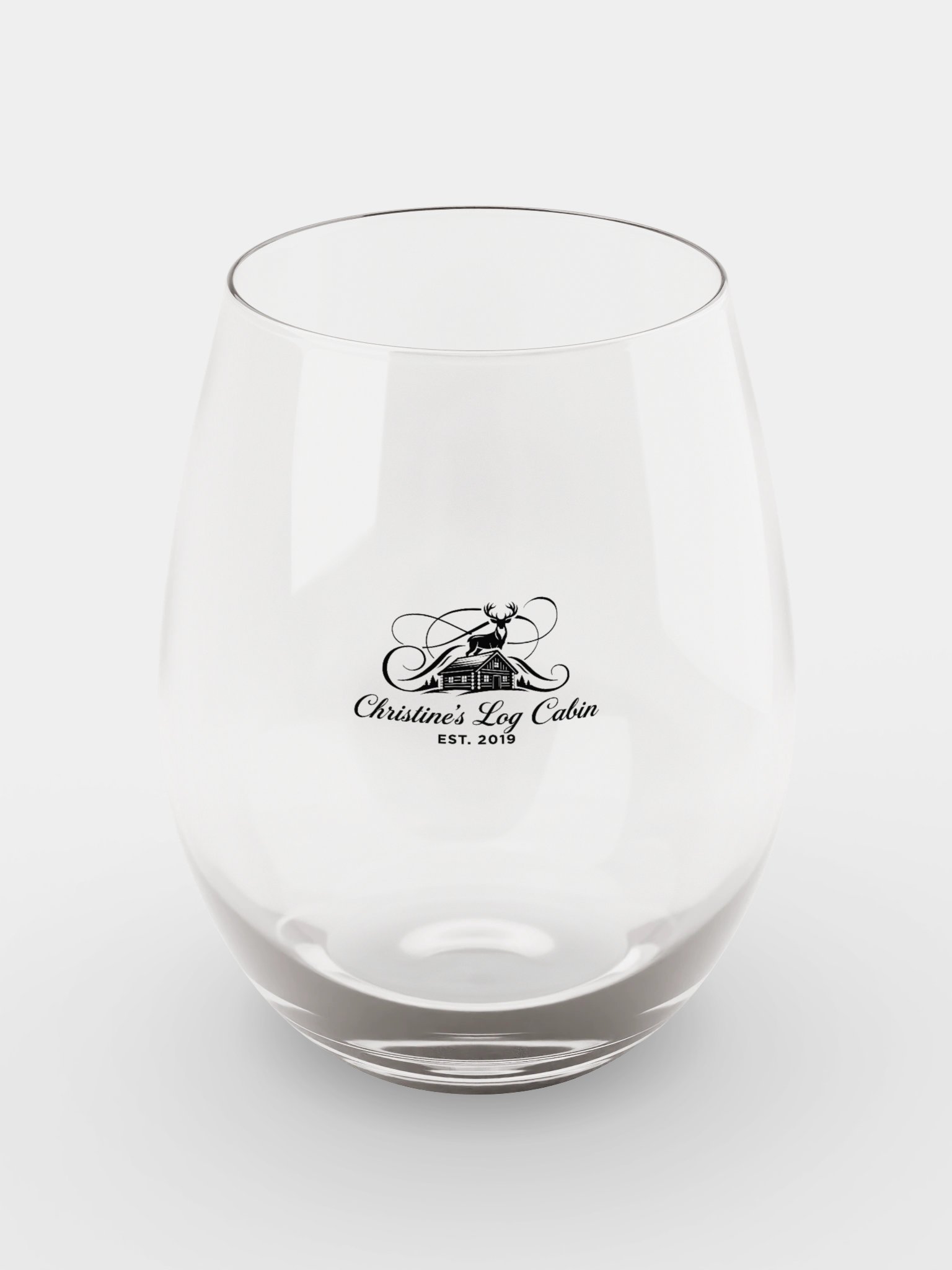 Christine's Log Cabin Stemless Wine Glass product image (2)