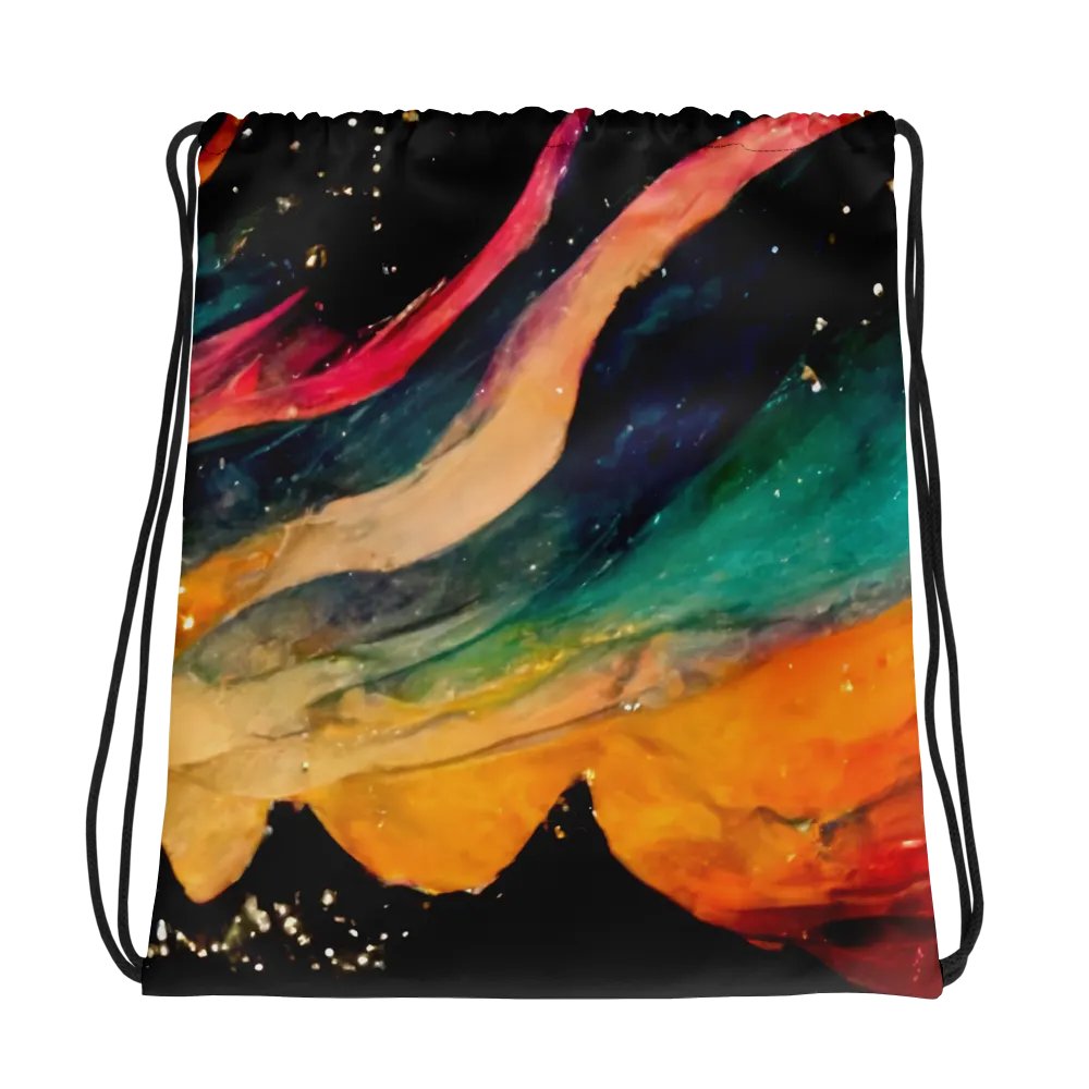 Flame Wave All-Over Drawstring Bag product image (1)