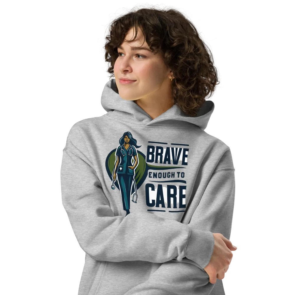 brave enough to care hoodie product image (4)