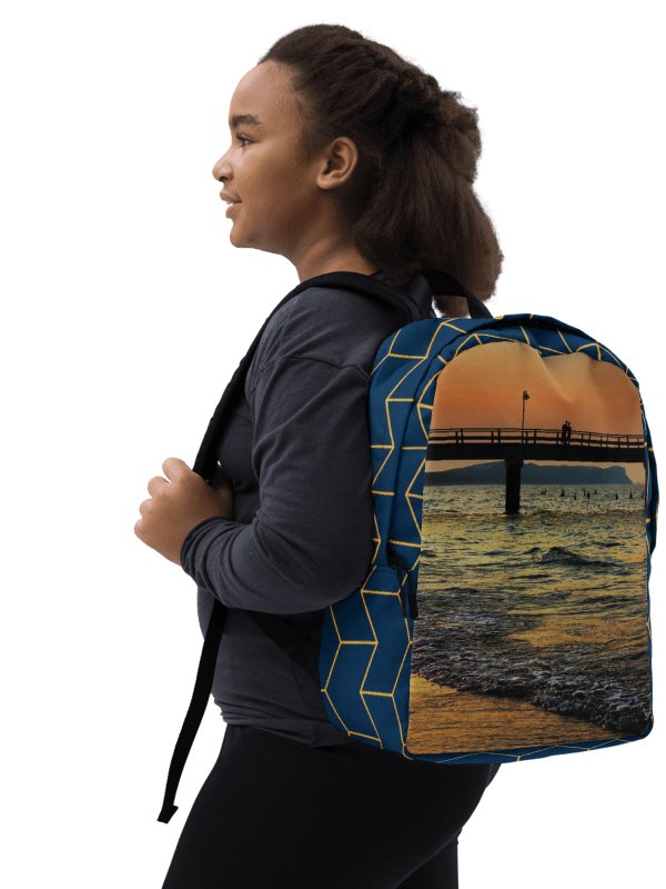 Design-backpack - Silhouette of a couple at sunset by the sea product image (1)