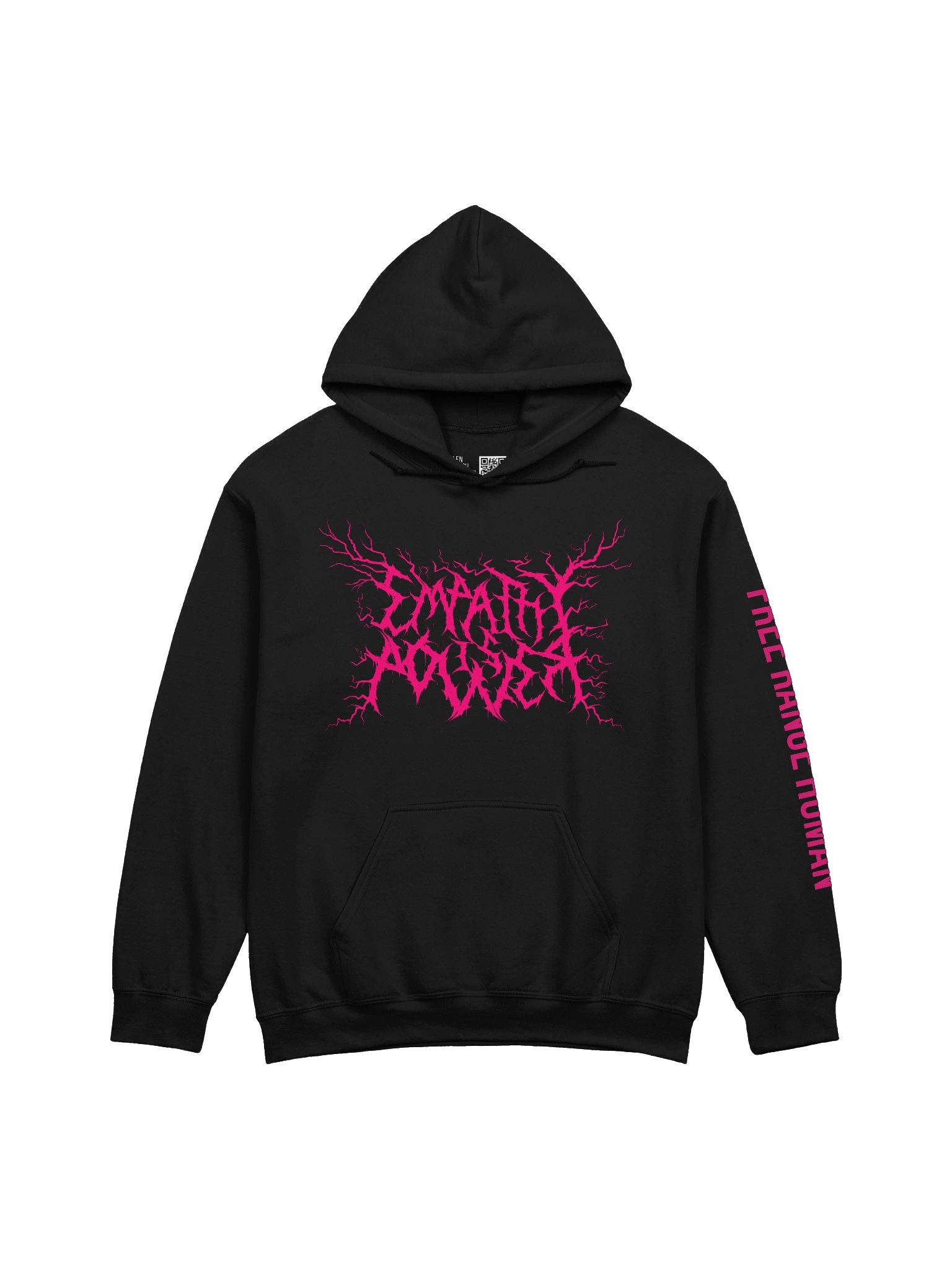 *NEW!* DEATH METAL Empathy is Power Hoodie (HOT PINK) product image (1)