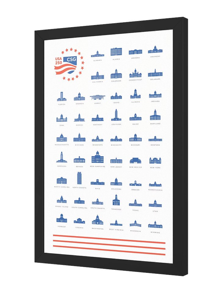 State Capitols — Framed Print product image (2)