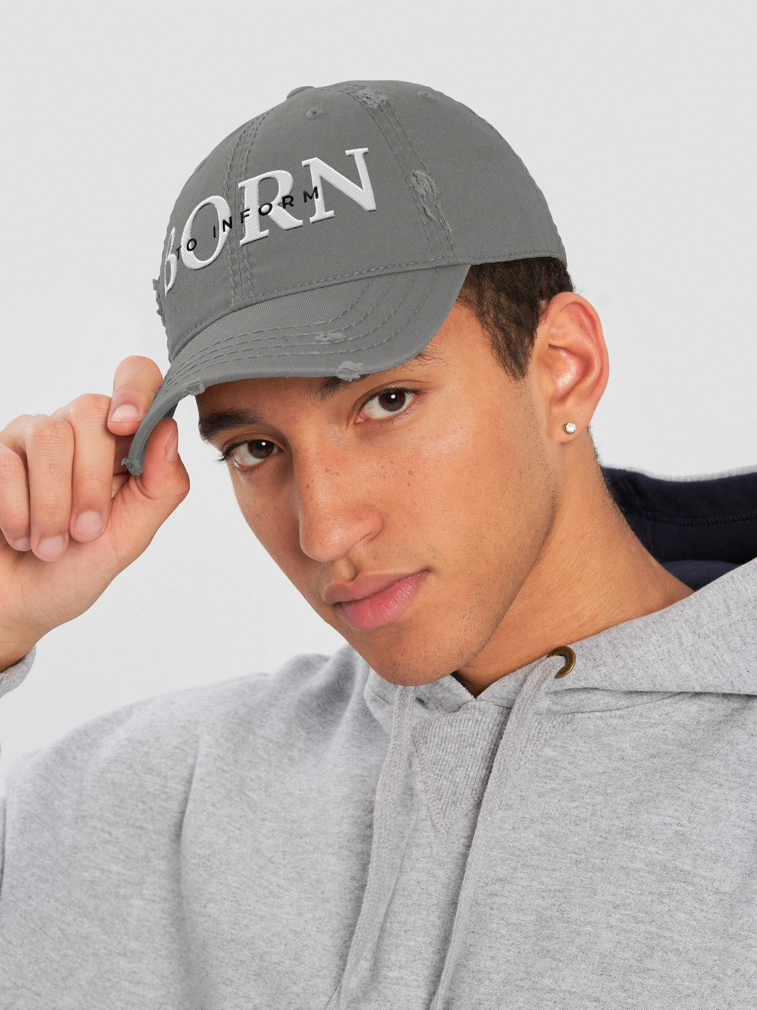 Born to Inform Manifestor Hat (Gray) product image (2)