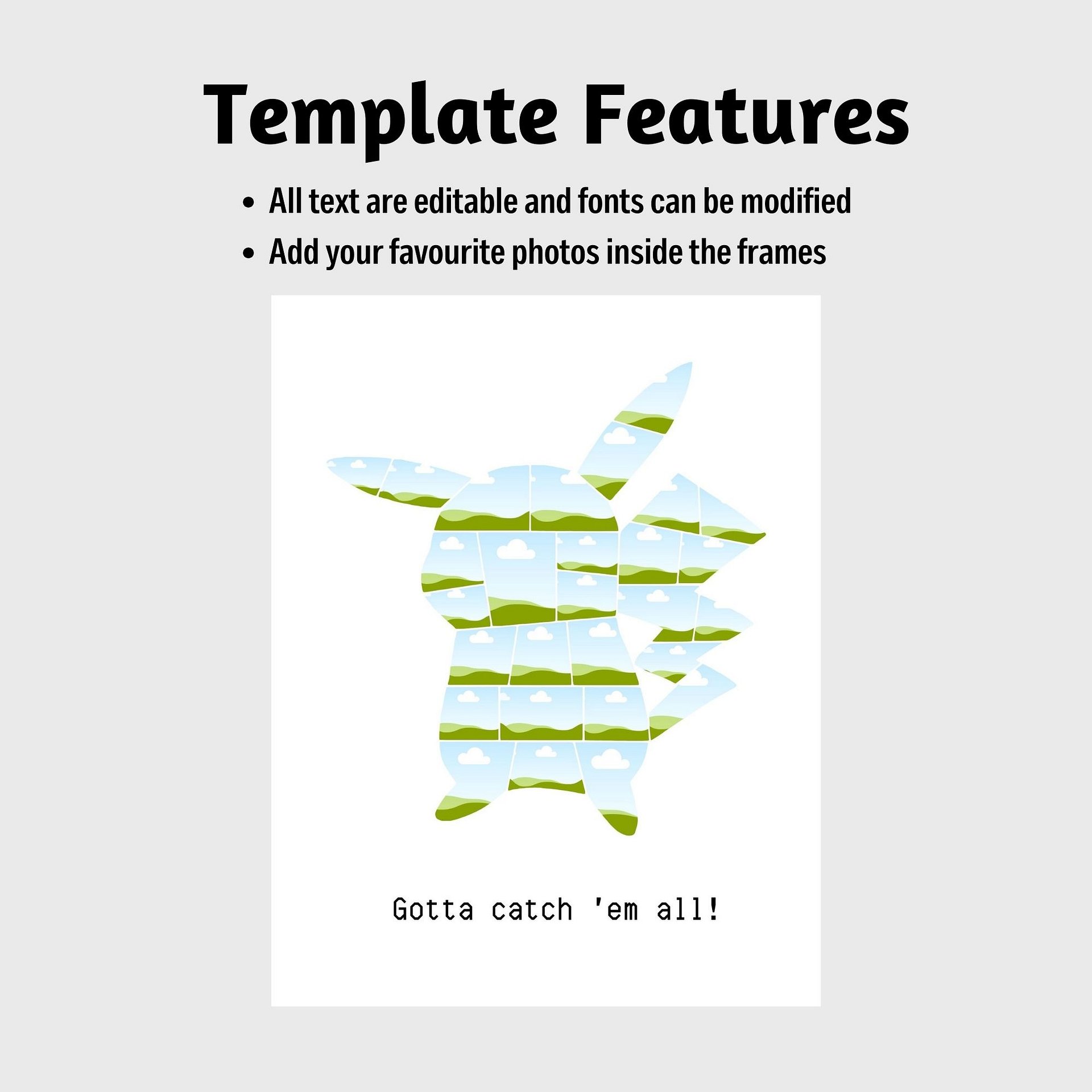 Pokemon Photo Collage Canva Template product image (4)