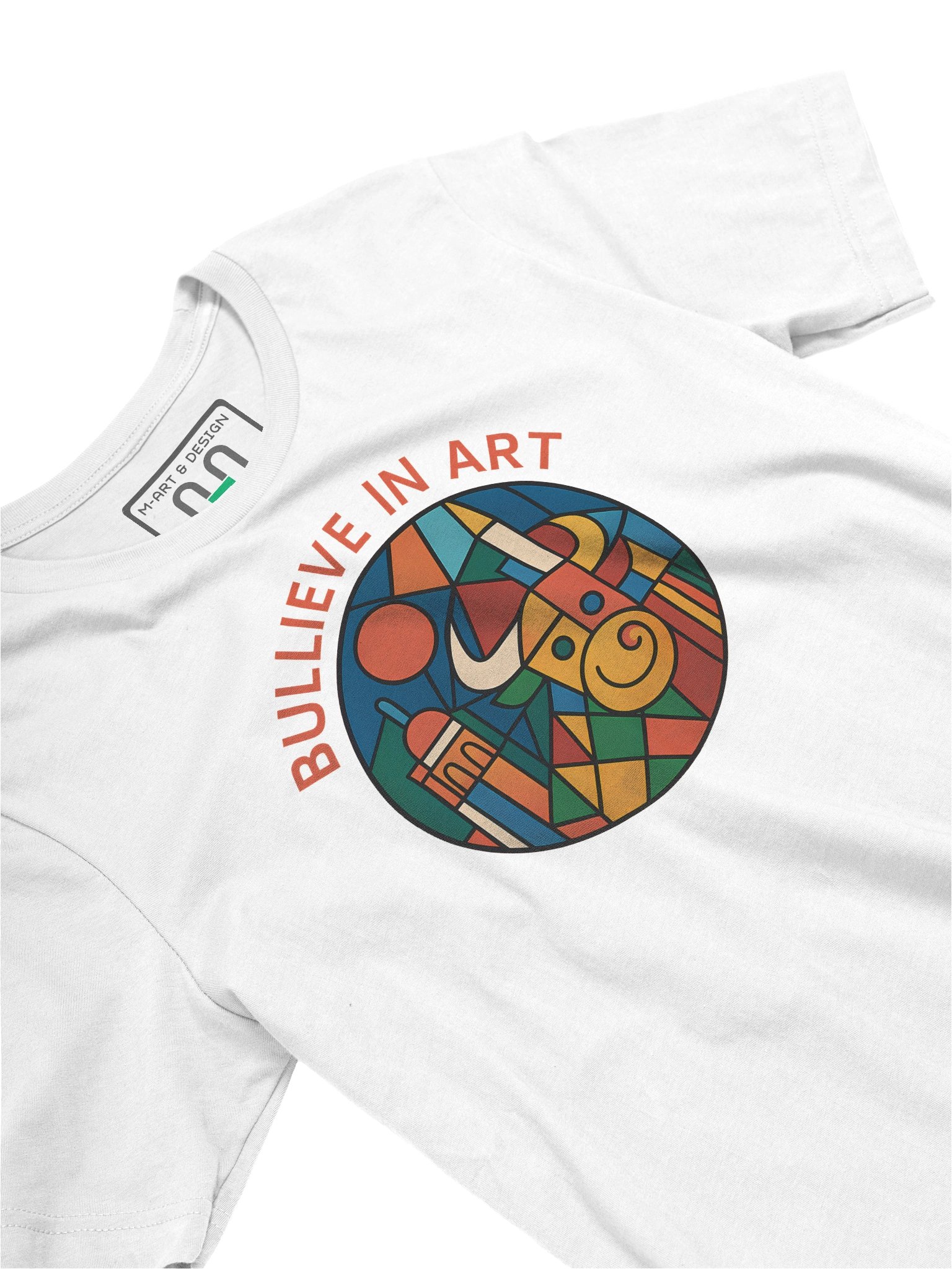 BULLIEVE IN ART – Bold Geometric Bull Tee by M-Art & Design product image (99)