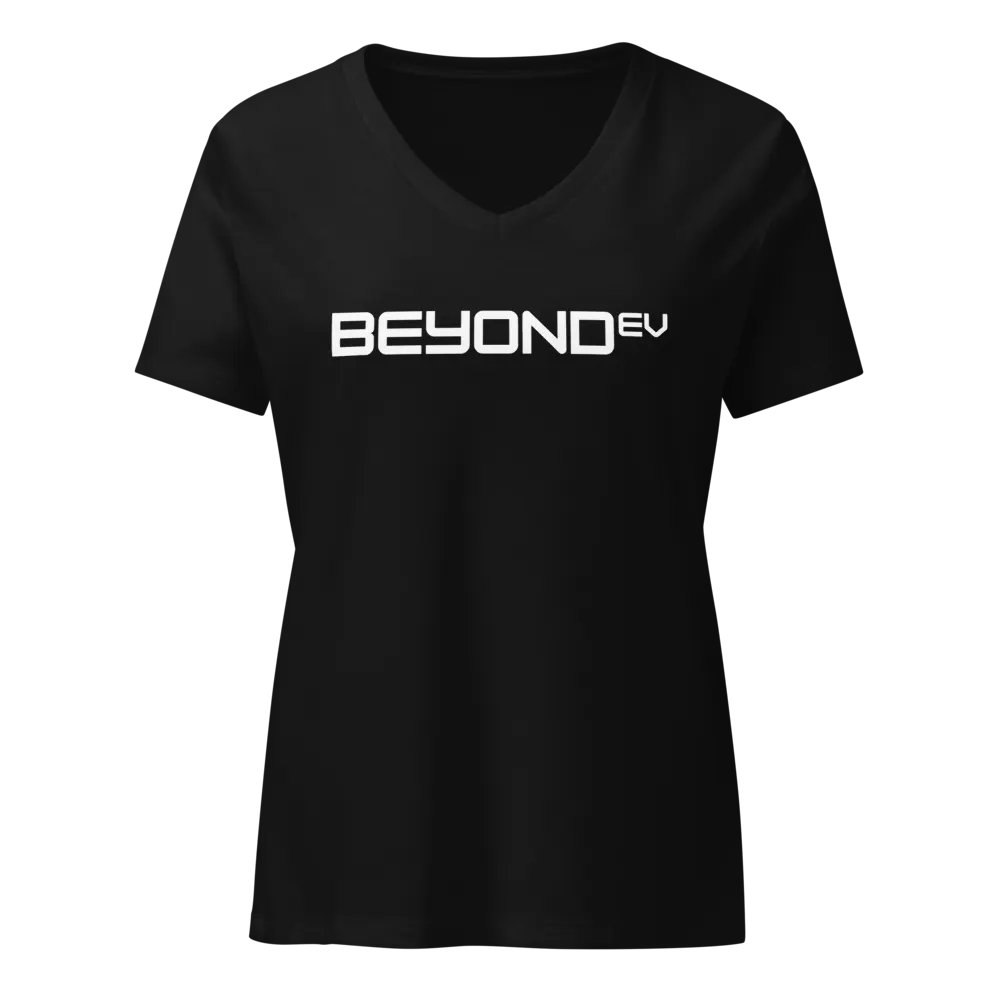 Womens Designer V-Neck - White Logo product image (1)