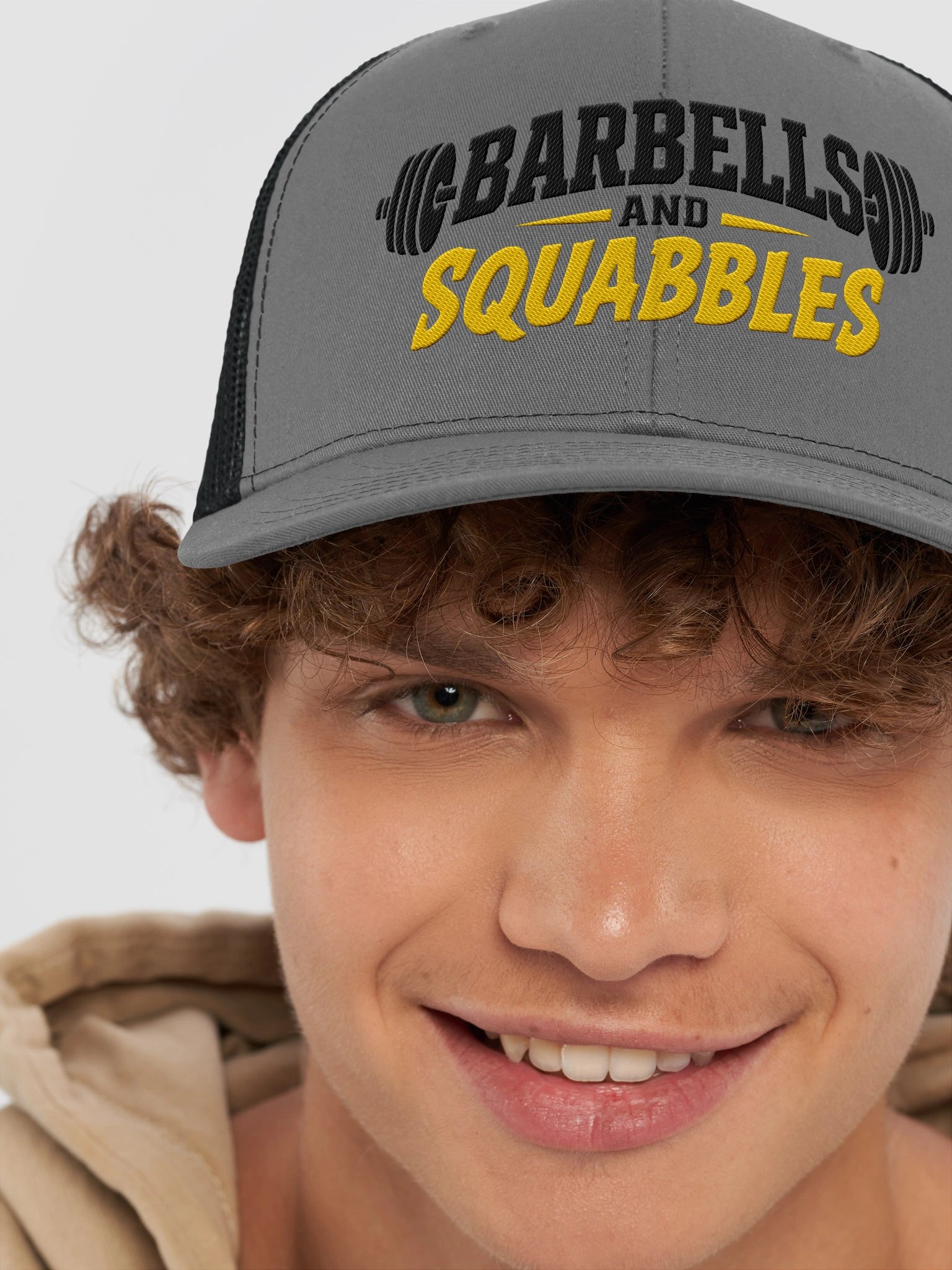 Black & Yellow Logo Trucker Hat product image (8)