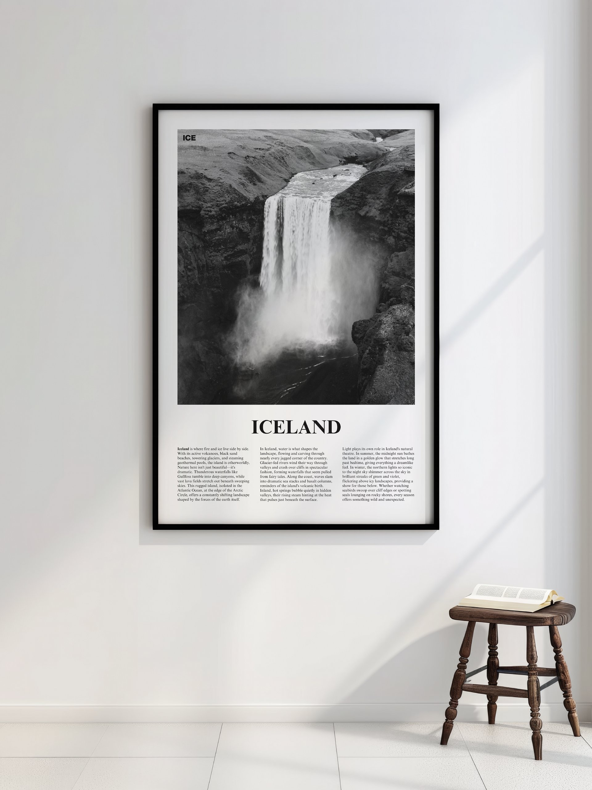 Iceland 03 Newspaper Poster | Framed product image (2)