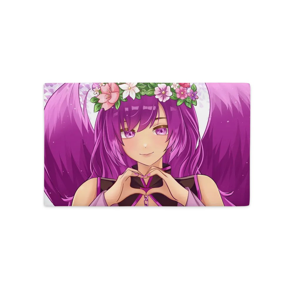 Floral Heart Anime Premium Pillow Case product image (5)