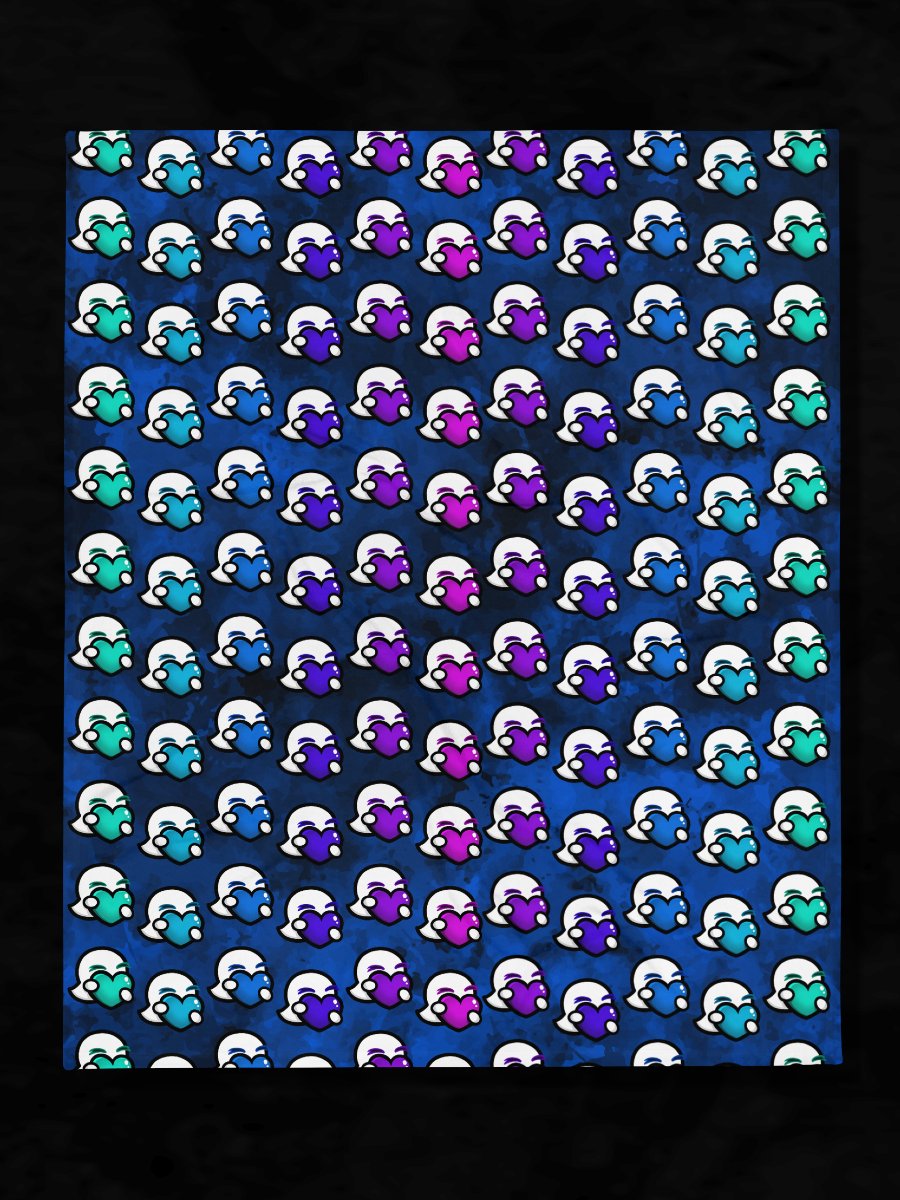 Vaporwave Heart Spam Throw Blanket product image (1)