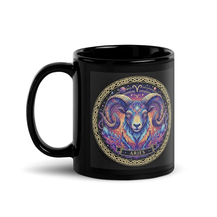 Aries Ram Circle Glossy Mug product image (1)