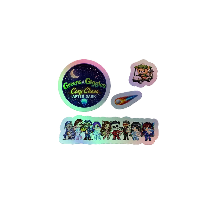 Greens & Giggles Event Holographic Sticker Sheet product image (1)