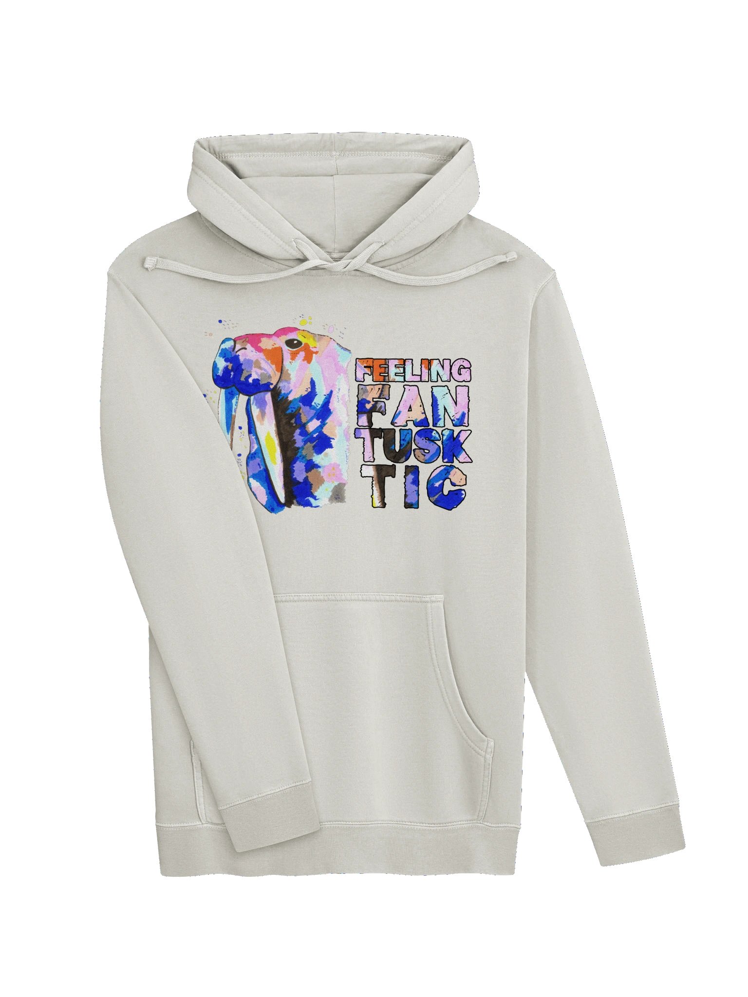 SIGNATURE Line Walrus Watercolour Premium Pigment Dyed Hoodie product image (2)