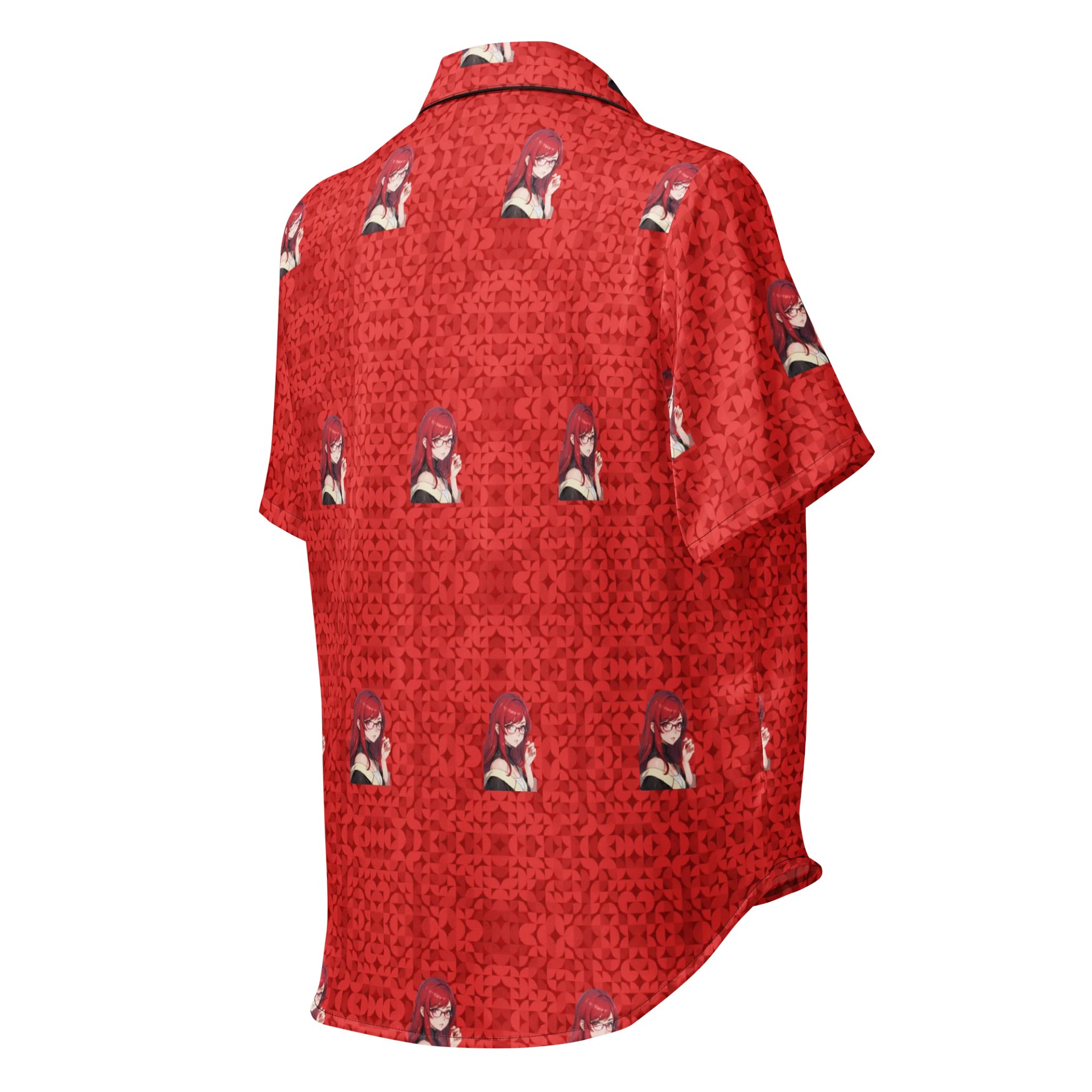 (Red WAIFU) K Women's Short Sleeve Pajama Top product image (2)