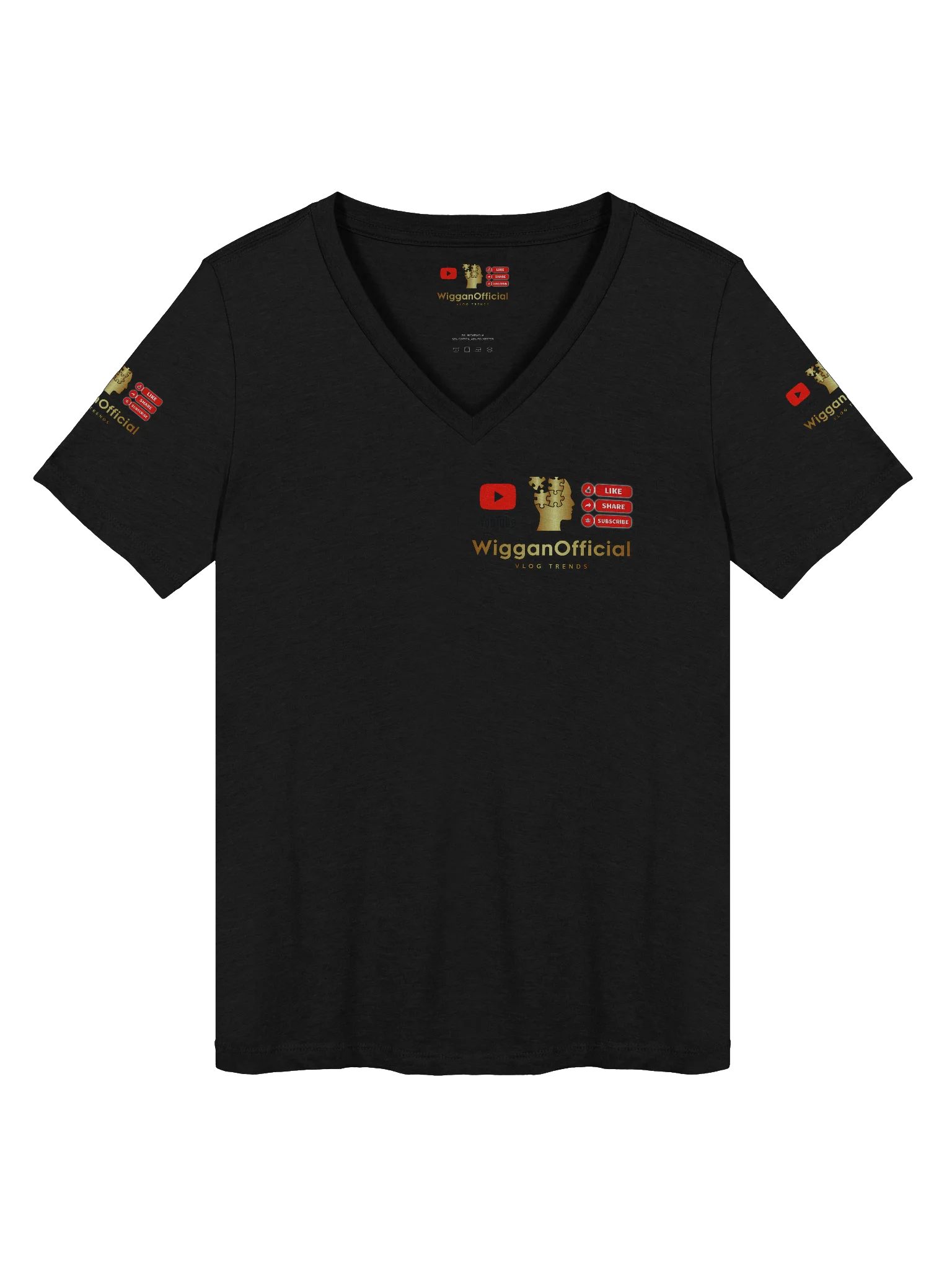 WigganOfficial logo Women's Relaxed V-Neck T-Shirt product image (1)